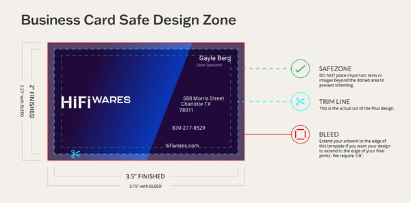 safe zone business cards bleed