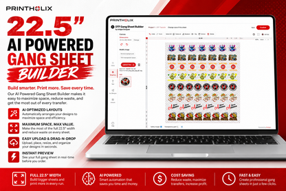 22.5"  Ai Powered DTF Gang Sheet Builder