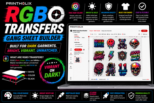 22.5" PREMIUM EXPANDED GAMUT CMYK PLUS RGBO DTF TRANSFER