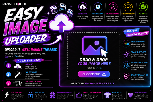 Easy DTF Transfers – Upload Your Design, Choose Your Size, We Handle the Rest