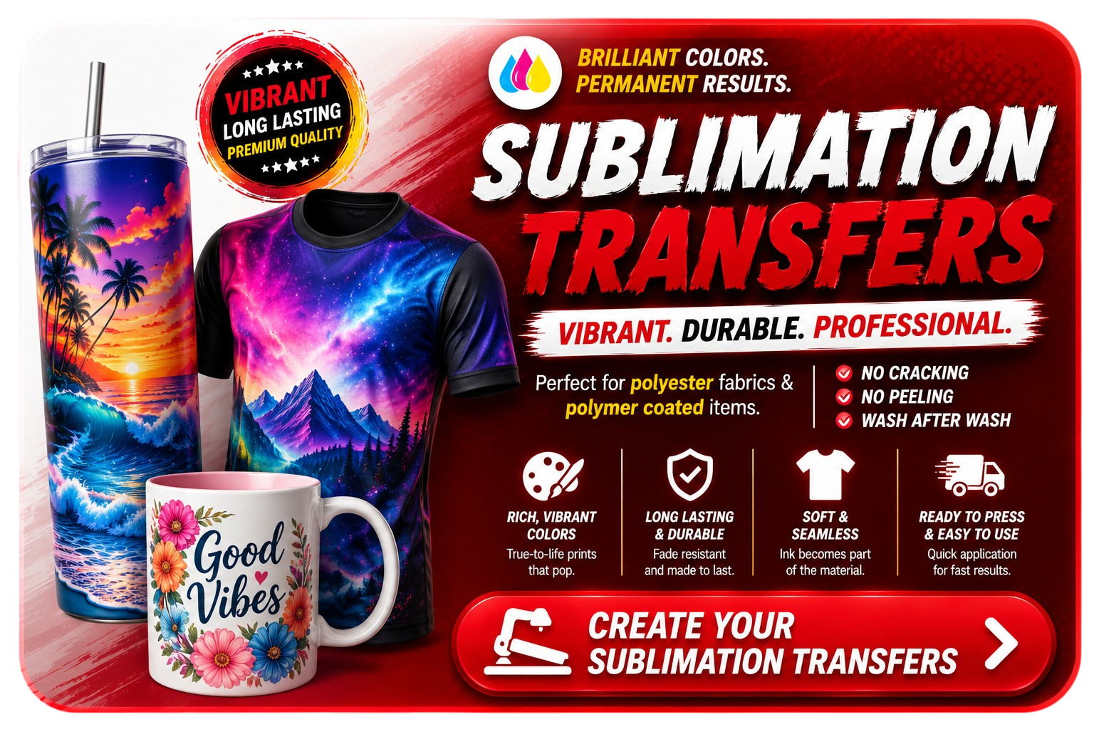 SUBLIMATION TRANSFERS 24" WIDE