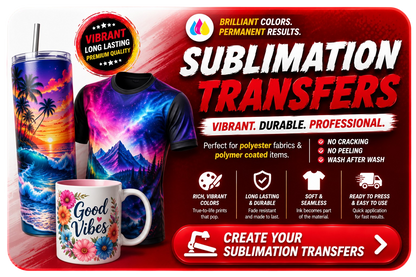 SUBLIMATION TRANSFERS 24" WIDE