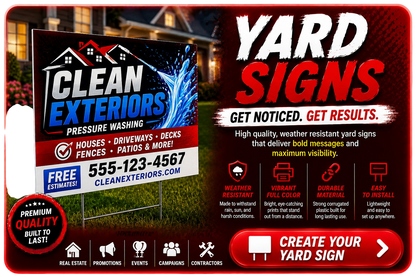 Yard Signs Full color includes stakes (qty 10)