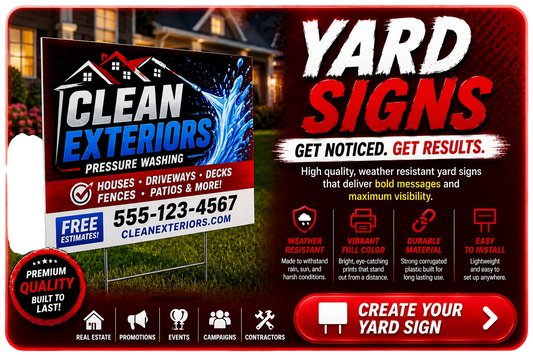 Yard Signs Full color includes stakes (qty 10)
