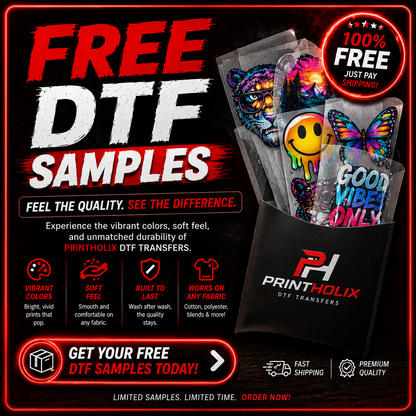 Free DTF Sample Pack – Try Before You Buy! (Limit 1 per customer!!)