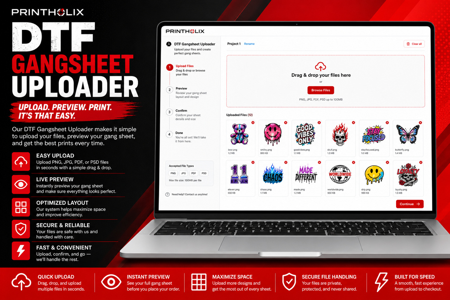 Upload Your DTF Gang Sheet 22.5" – Builder Tool